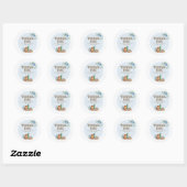 Sticker Rond Cowboy Baby Shower (Feuille)