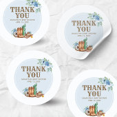 Sticker Rond Cowboy Baby Shower