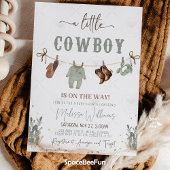 Sticker Rond Cowboy Baby shower Ouest