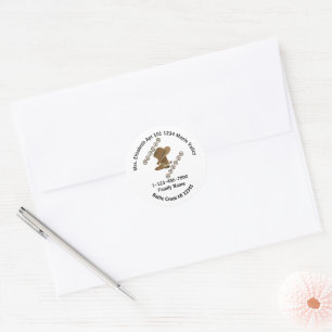 Sticker Rond Cowboy Boot and Casquette Off Family Home Adresse
