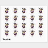 Sticker Rond Cowboy Corgi (Feuille)