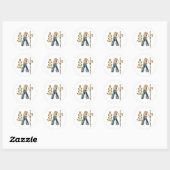 Sticker Rond Cowboy Love (Feuille)