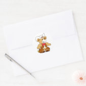 Sticker Rond Cowboy Teddy Bear (Enveloppe)