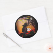 Sticker Rond Cowgirl (Enveloppe)