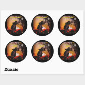 Sticker Rond Cowgirl (Feuille)