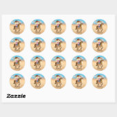 Sticker Rond Cowgirl (Feuille)