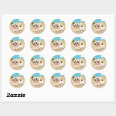 Sticker Rond Cowgirl (Feuille)