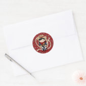 Sticker Rond Cowgirl (Enveloppe)