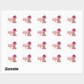 Sticker Rond Cowgirl 1er anniversaire (Feuille)
