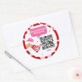 Sticker Rond Cowgirl Bachelorette Venmo QR Code (Enveloppe)