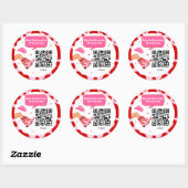 Sticker Rond Cowgirl Bachelorette Venmo QR Code (Feuille)