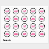 Sticker Rond Cowgirl Disco Rose Premier Rodéo (Feuille)
