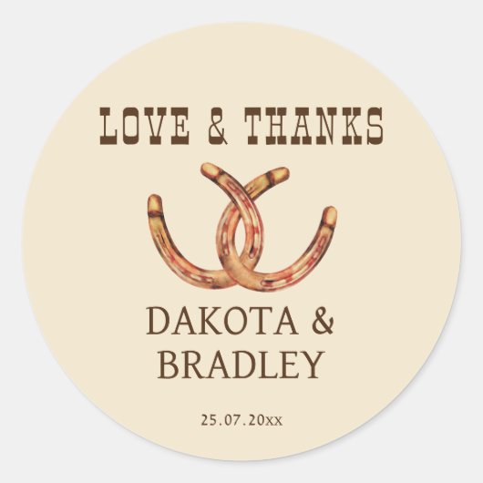 Sticker Rond Cowgirl sud-ouest western merci (Devant)