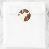 Sticker Rond Cowhide Print Cowboy Up! (Sac)