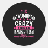 Sticker Rond Coworker Leaving Job, Going Away, Coworker Quittin (Devant)