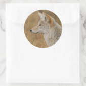 Sticker Rond coyote (Sac)