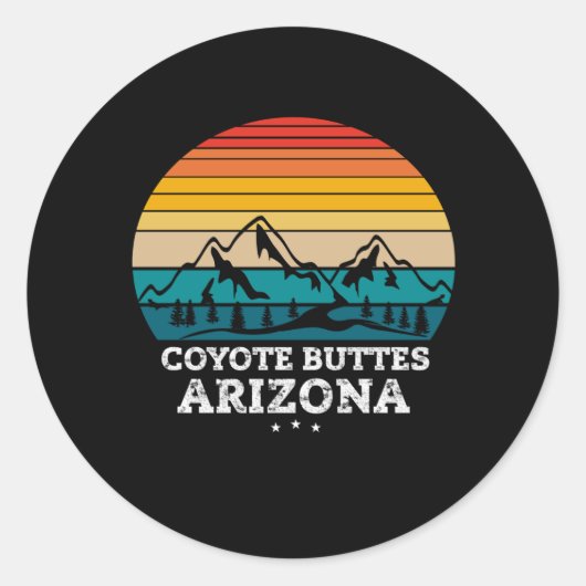 Sticker Rond COYOTE BUTTES Arizona (Devant)