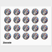 Sticker Rond Coyote en verre doux (Feuille)