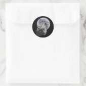 Sticker Rond Coyote Moon (Sac)