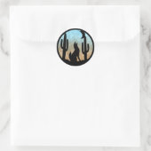 Sticker Rond Coyote Moon (Sac)