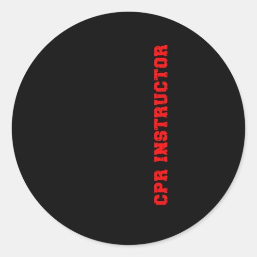 Sticker Rond Cpr Instructeur Us Drapeau Cpr Entraîneur Cpr Inst (Devant)