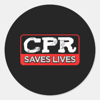 Sticker Rond CPR Sauve des vies Services d'urgence paramédicaux
