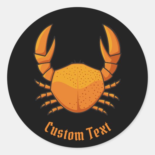 Sticker Rond Crab orange (Devant)