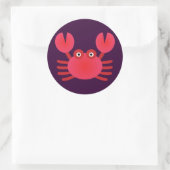 Sticker Rond Crabe amusant (Sac)