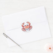 Sticker Rond Crabe animal mignon (Enveloppe)