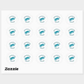 Sticker Rond Crabe bleu de la baie Chesapeake (Feuille)