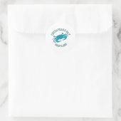 Sticker Rond Crabe bleu de la baie Chesapeake (Sac)