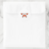 Sticker Rond Crabe comme cuire avec casquette de Cuisine (Sac)