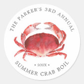 Sticker Rond Crabe Crimelle | Crab Boy, événement (Devant)