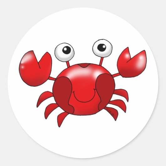 Sticker Rond Crabe rouge (Devant)
