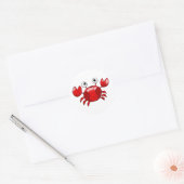 Sticker Rond Crabe rouge (Enveloppe)