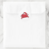 Sticker Rond Crabe Rouge (Sac)