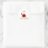Sticker Rond Crabe Rouge De La Grenouille Sourit Et Sois (Sac)