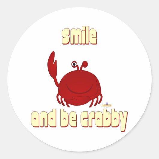 Sticker Rond Crabe Rouge De La Grenouille Sourit Et Sois (Devant)