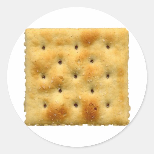 Sticker Rond Crackers de soda saltine (Devant)