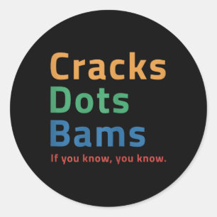 Sticker Rond Cracks Dots Bams, son Mahjong Time Mahjong Social