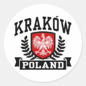 Sticker Rond Cracovie Pologne (Devant)