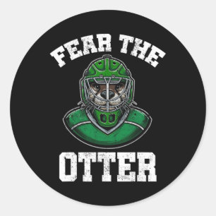 Sticker Rond Craignez la loutre, Cadeaux de hockey de loutre mi