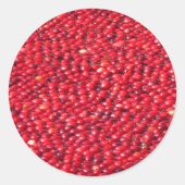 Sticker Rond Cranberries Festive Rouge (Devant)