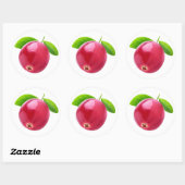 Sticker Rond Cranberry (Feuille)