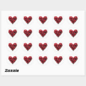 Sticker Rond Cranberry Heart (Feuille)