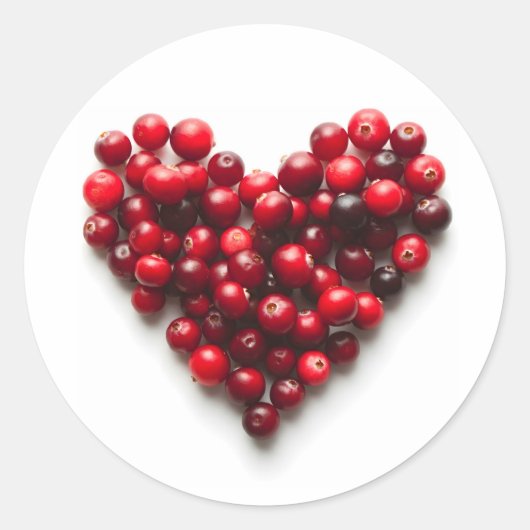 Sticker Rond Cranberry Heart (Devant)