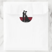 Sticker Rond Cranberry Mariage Couple Seals (Sac)