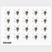 Sticker Rond Crâne (Feuille)