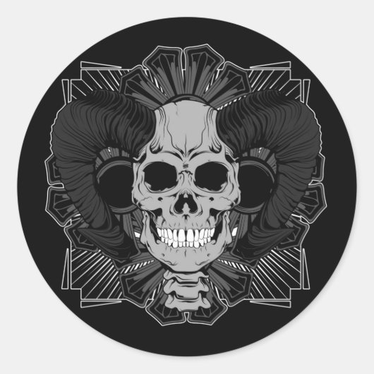 Sticker Rond Crâne (Devant)