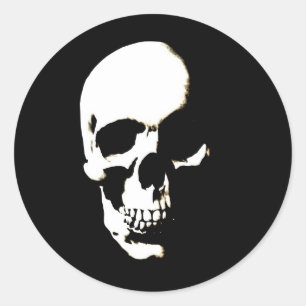 Sticker Rond Crâne
